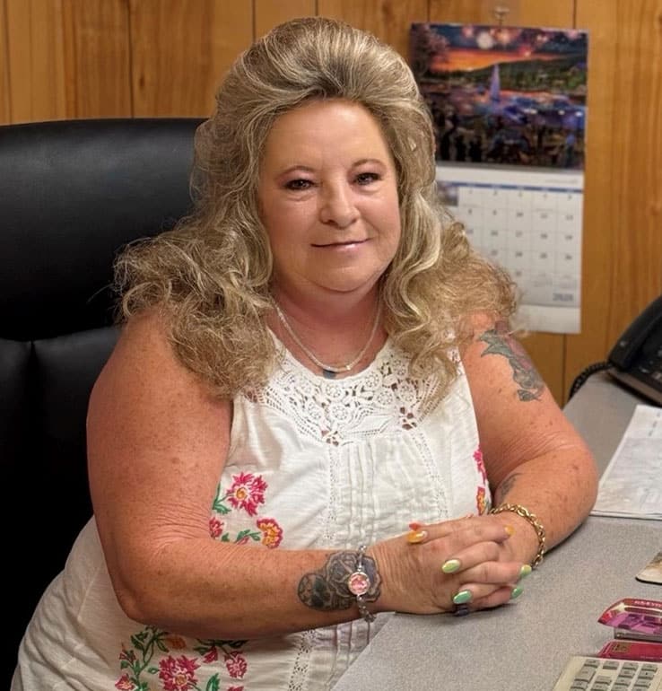 a person sitting on a table
